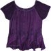 Deep Amethyst Eyelet Peasant Womens Blouse