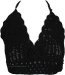 Midnight Crochet Dreams Halter Crop Top