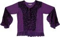 Amethyst Velvet Trumpet Sleeve Medieval Blouse
