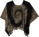 Ebony and Ivory Swirl Tie Dye Poncho Top