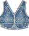 Misty Meadow Sequin Crochet Trim Denim Vest