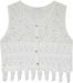 White Meadow Sequin Fringe Festival Vest