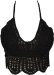 Beachy Boho Crochet Bikini Top Black