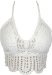 Dove White Boho Crochet Knit Bikini Top