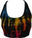 Rainbow Blaze Backless Crop Tie Back Top