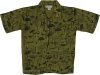 Mossy Mushroom Cotton Boho Button-Down Shirt