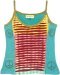 Aqua Blue Razor Cut Cotton Hippie Tank Top