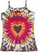 Rose Heart Beat Sleeveless Summer Tie Dye Tank Top