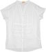 Ivory Beauty White Cotton Buttoned Shirt with Embroidery