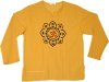 Yellow Om Mandala Casual Cotton Free Spirit Shirt Top