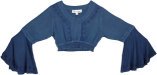 Royal Blues Butterfly Snug Crop Top