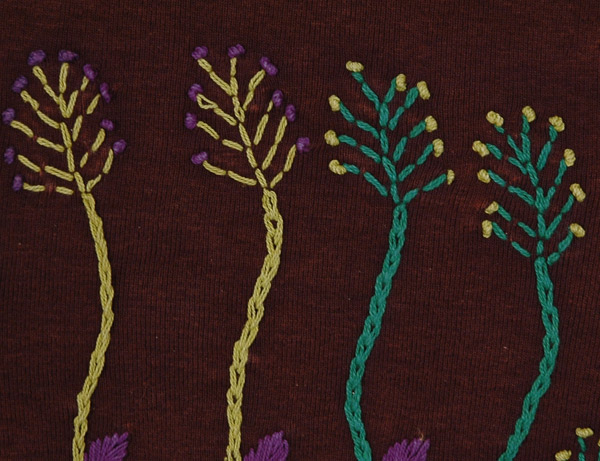 Brown Beans Stems Of Life Fall Crop Top