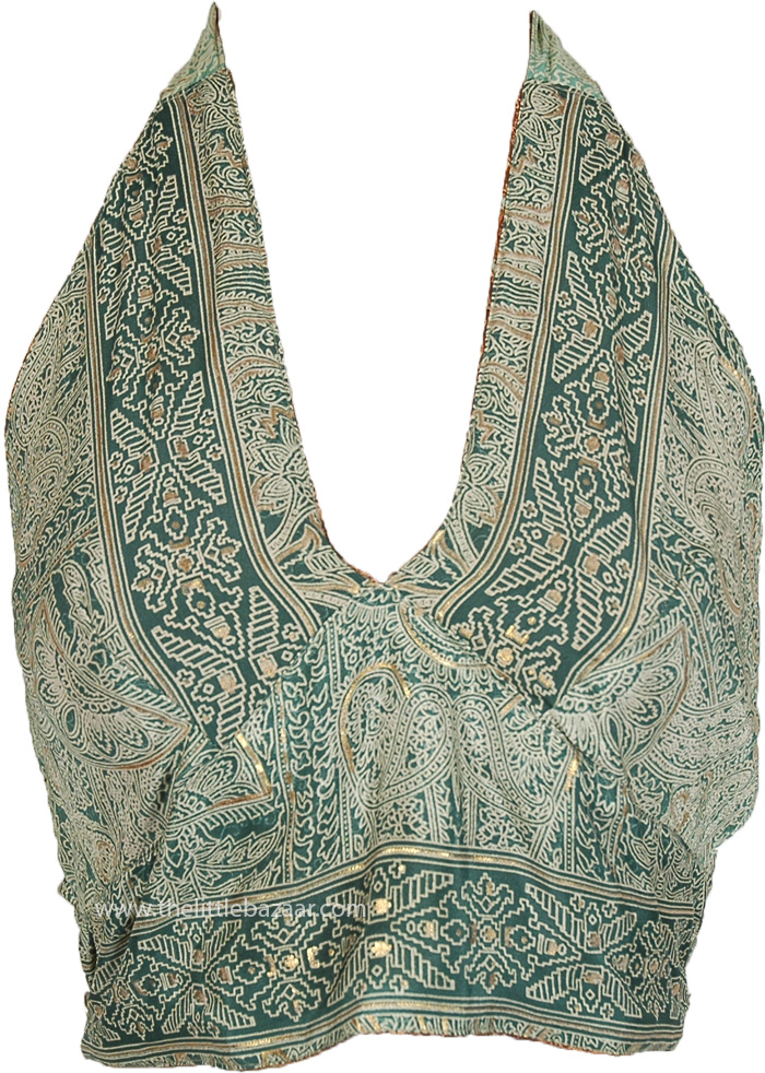 Terracotta Dreams Bohemian Reversible Halter Top