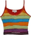 Chromatic Panels Funky Cropped Tank Top