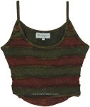 Fall Forest Panels Cropped Tank Top