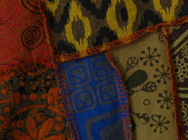 Earthsong Patchwork Poncho Top