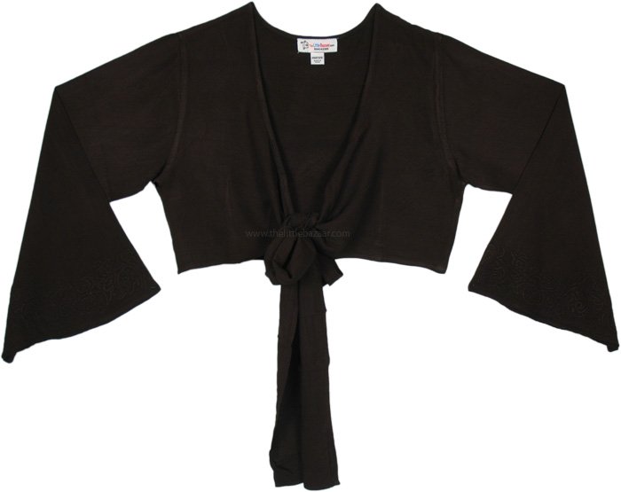 Black Bohemian Front Tie Top