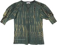 Camouflage Green Tie Dye Cotton Shirt