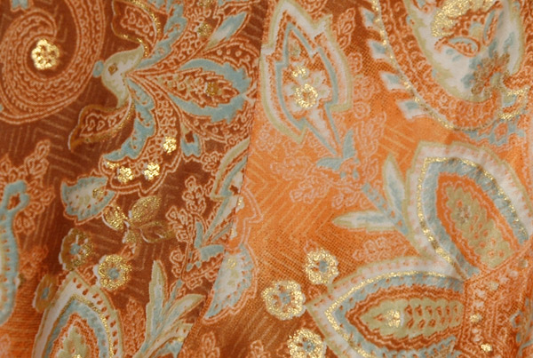 Orange Fest Bell Sleeve Front Tie Crop Top