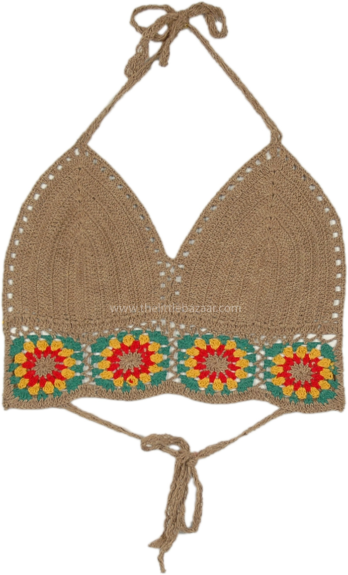 Huskie Fun Crochet Tie Up Bralette