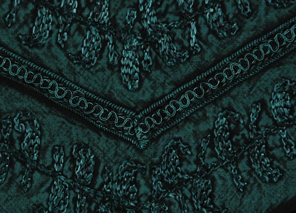 Embroidered Green Festival Crop Top