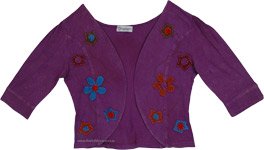 Violet Garden Open-Front Boho Summer Bolero
