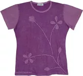 Violet Bloom Handcrafted Boho Cotton Tee