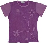 Violet Bloom Handcrafted Boho Cotton Tee