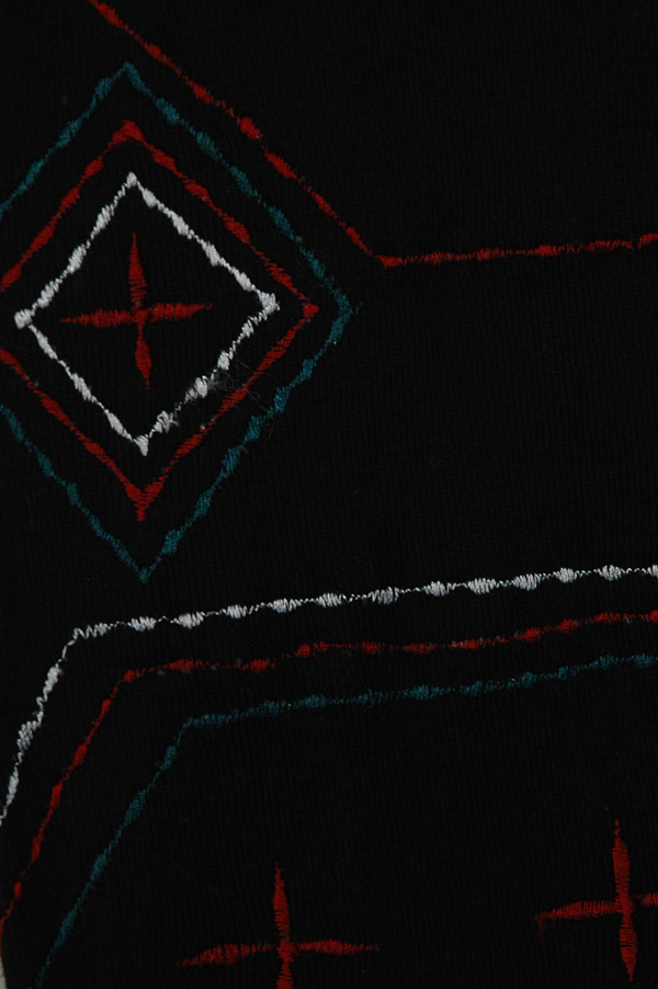 Midnight Canvas Embroidered Sleeve Tunic Top