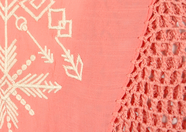 Coral Fringe Vest in Knit Crochet Boho Style