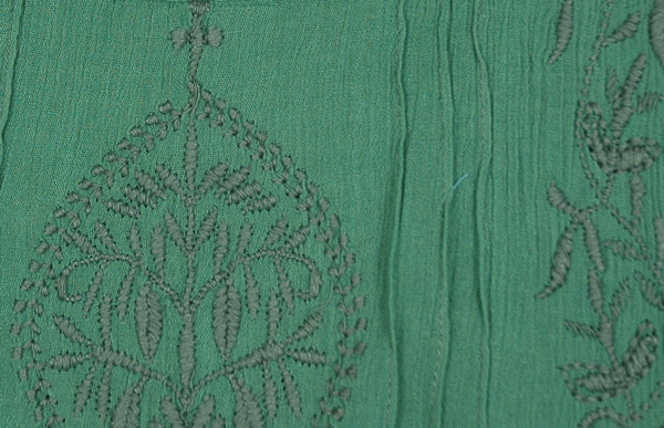 Cotton Embroidery Shark Bite Hem Summer Top