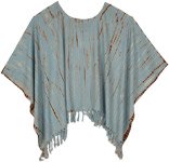 Azure Thunder Short Tie Dye Poncho Top