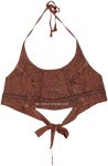 Brown Bask Halter Style Bralette Top