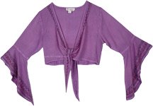 Purplexity Boho Butterfly Tie Top