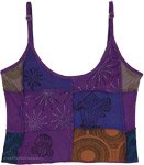 Creative Purple Patchwork Hippie Cami Tank