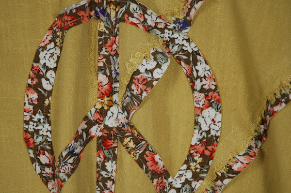 Golden Harvest Floral Peace Sign Mineral Washed Tunic