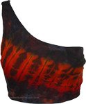 Fire Eclipse Asymmetrical Tie Dye Bralette Top