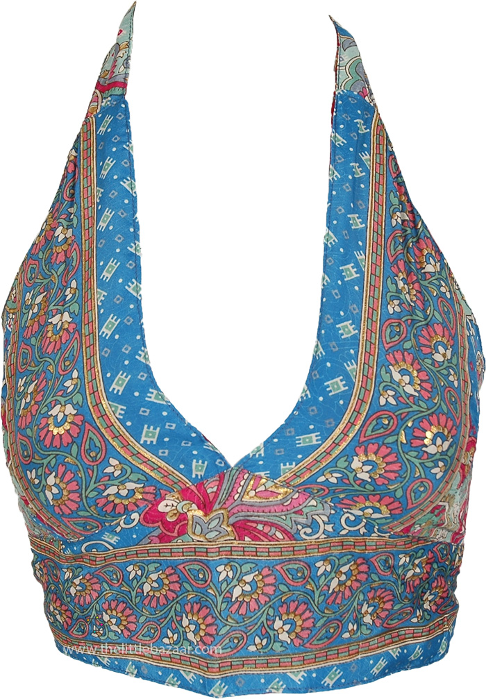 Lavish Love Reversible Halter Cropped Top