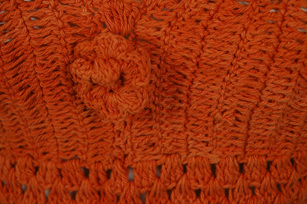 Valencia Orange Boho Crochet Bralette Top