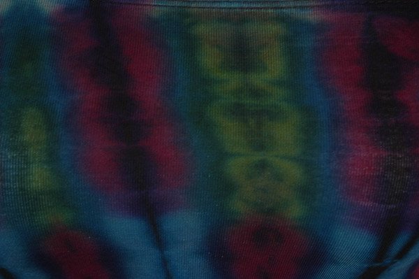 Magenta Blue Tie-Dye Stretchy Bandeau Tube Top