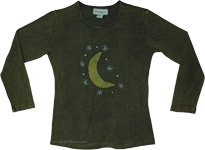 Crescent Moon Celestial Boho Long Sleeve Top