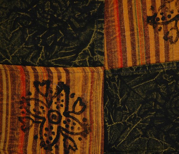 Mustard Earth Block-Print Boho Halter Crop Top