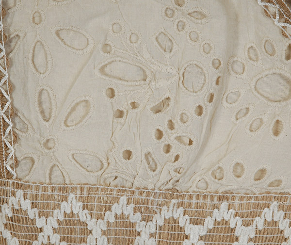 Ivory Eyelet Backless Tie-Back Halter Top