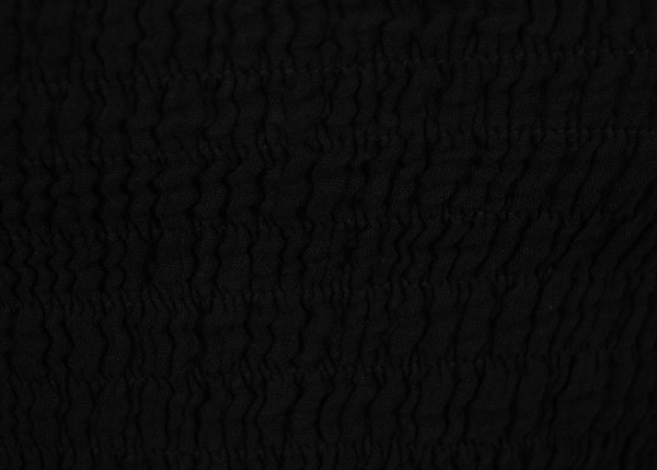Black Ripple Smocked Longline Tube Top