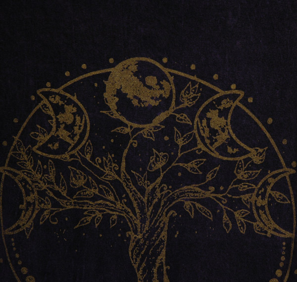 Plum Cosmos Sun Moon Hippie Graphic Tee