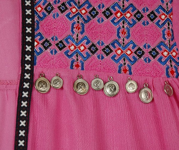 Pretty Pink Boho Embroidered Shrug Open Tunic with Coins