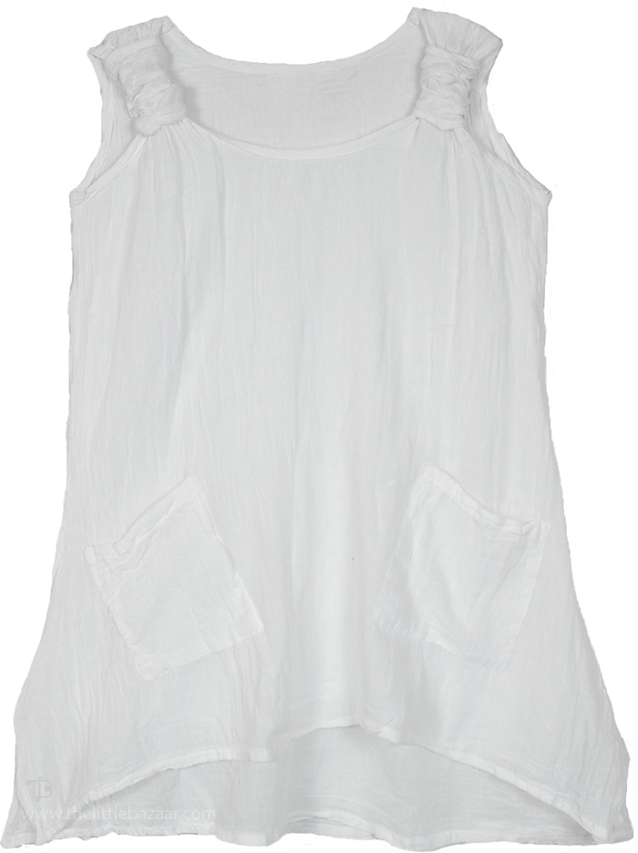 Tank Style Layered Summer Top with Pockets