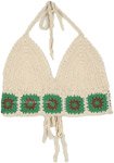 Forest Beige Beauty Crochet Tie Up Bralette