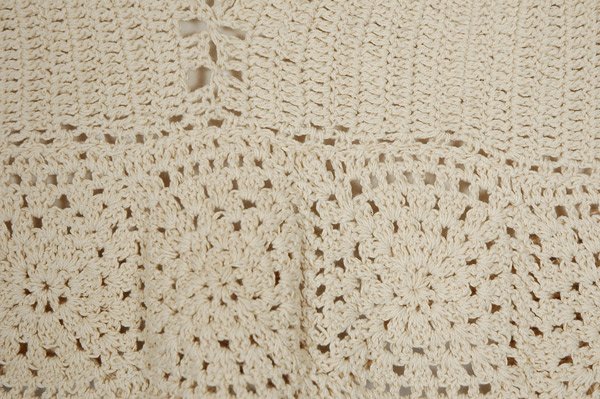 Patterned Beige Beauty Crochet Tie Up Bralette