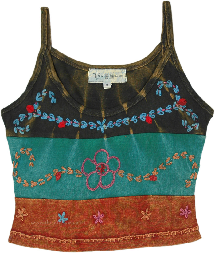 Free Spirit Cotton Handmade Cropped Tank Top